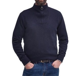 BARBOUR Nelson Essential Mens Half-Zip Jumper sweater